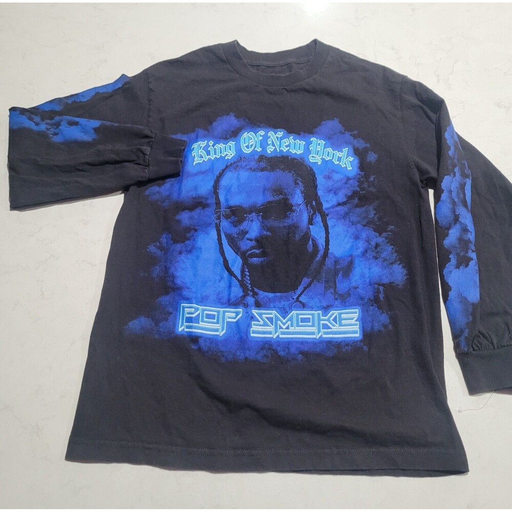 Pop Smoke Official King Of New York Vlone Brooklyn NEW YORK Rap Tee EUC M